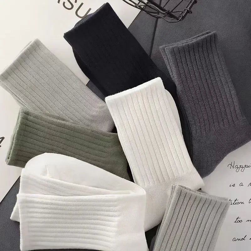 1/5 paires de chaussettes femme en coton noir et blanc - Look - Home