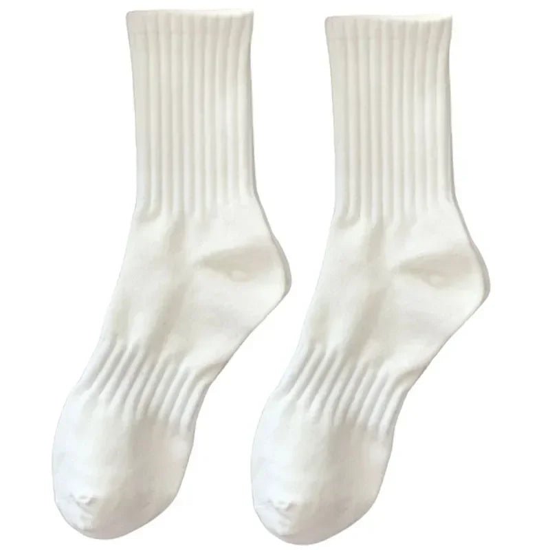 1/5 paires de chaussettes femme en coton noir et blanc - Look - Home