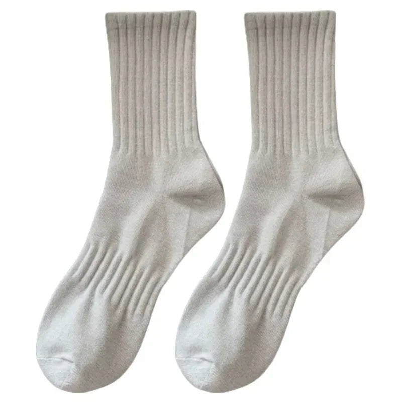 1/5 paires de chaussettes femme en coton noir et blanc - Look - Home