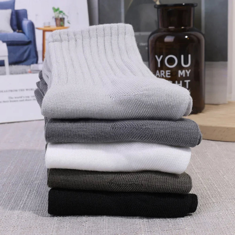 1/5 paires de chaussettes femme en coton noir et blanc - Look - Home