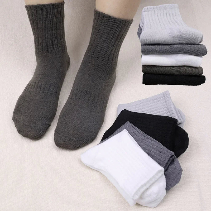 1/5 paires de chaussettes femme en coton noir et blanc - Look - Home