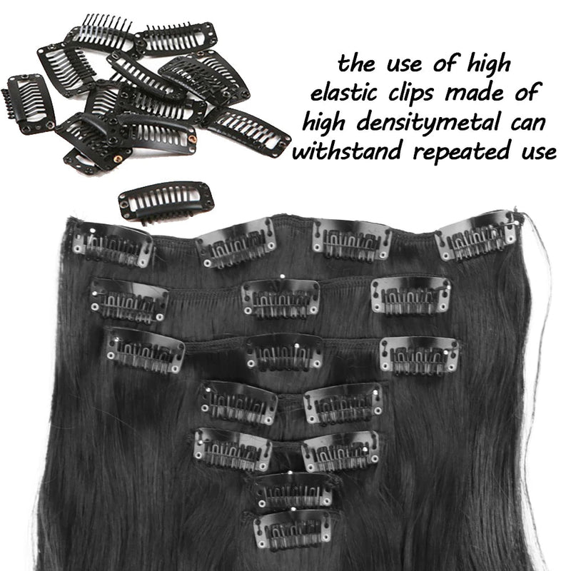 16 clips Extensions de cheveux synthétiques longs ondulés - Look - Home