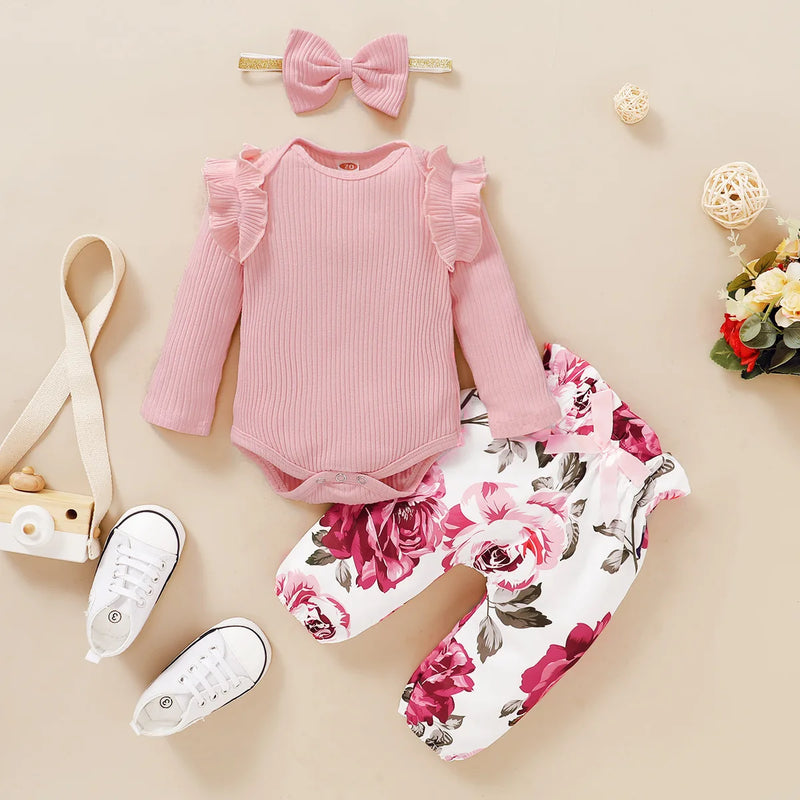 Ensemble de vêtements pour bébé fille 3 pièces