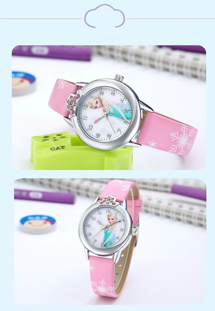 Montre Elsa avec bracelet en cuir