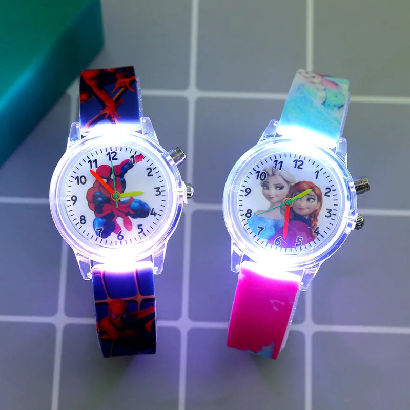 Montres pour enfants Disney/marvel, Princesse Elsa/spider-man