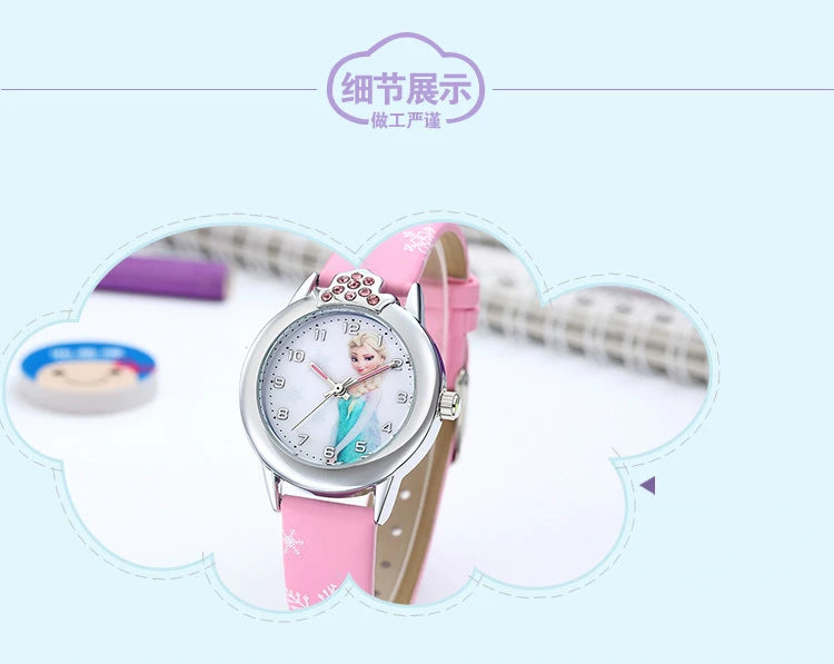 Montre Elsa avec bracelet en cuir