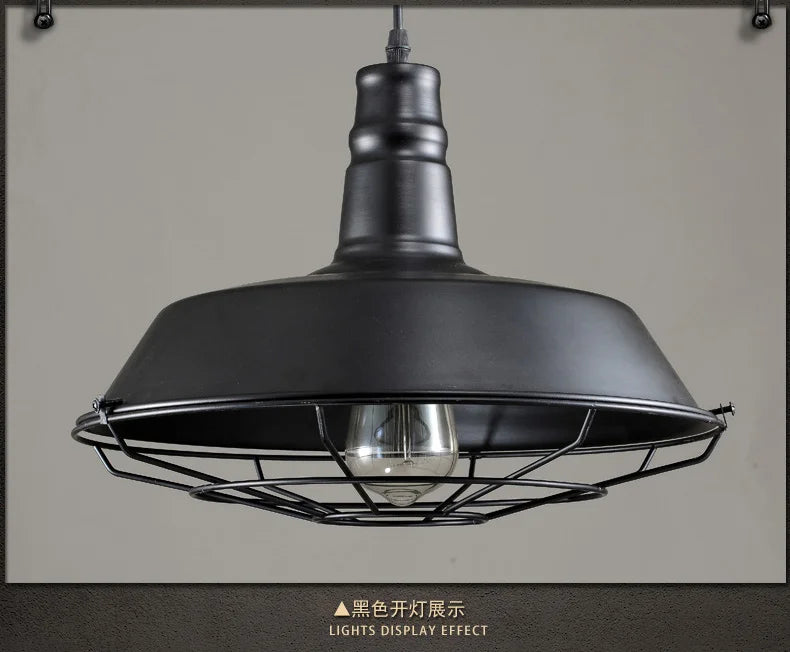 Lampe suspendue en fer style loft américain