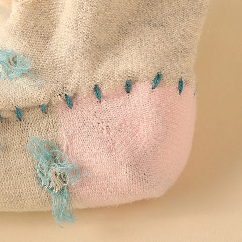 Chaussettes d'hiver pour bébé avec semelle antidérapante en caoutchouc