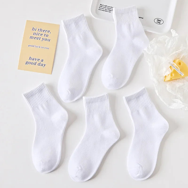 Chaussettes en coton épais blanches pour enfants