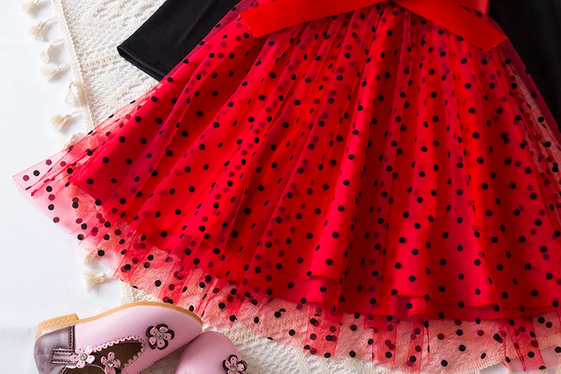 Robe En Maille Imprimé Léopard À Manches Longues pour fille