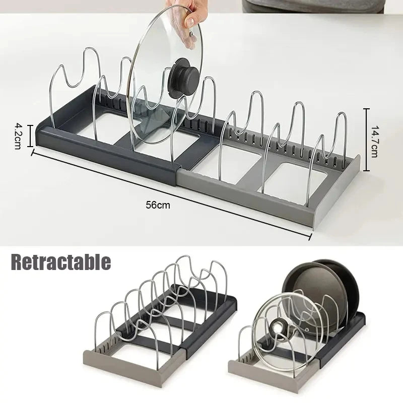 Support de rangement extensible en acier inoxydable