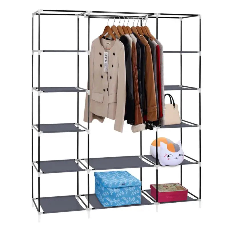 Armoire à vêtements portable de 69 pouces en tissu non tissé