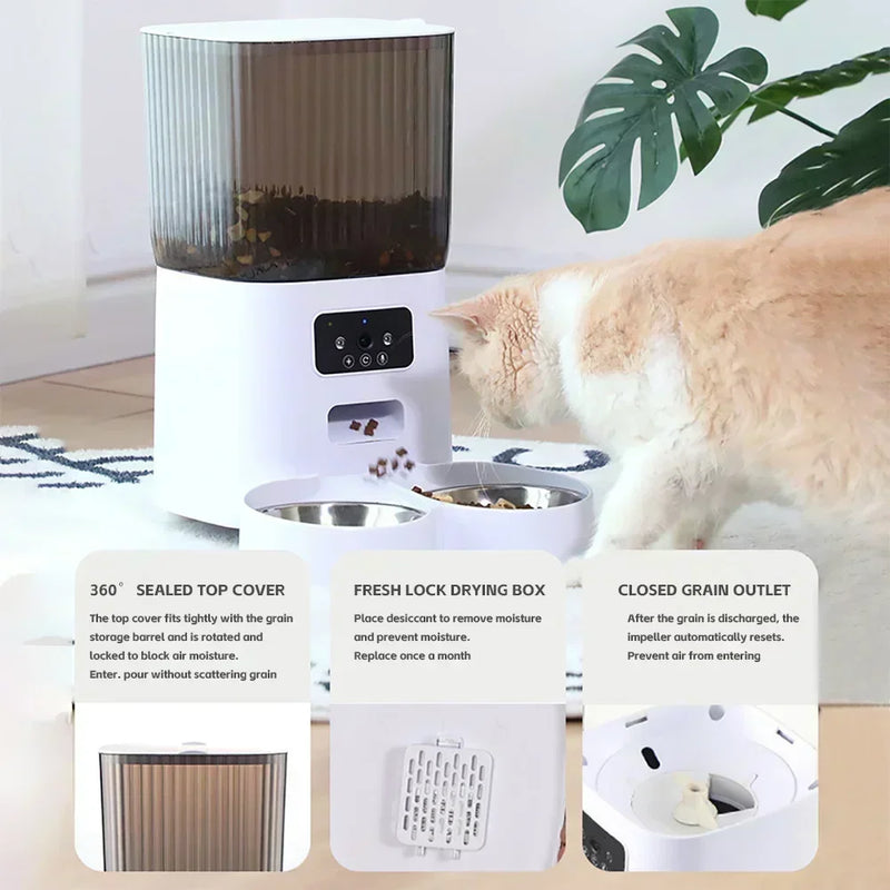 Distributeur automatique de croquettes pour chat intelligent