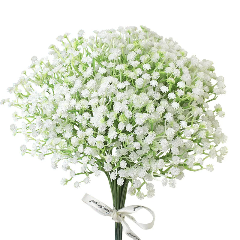 Bouquet de fleurs artificielles en plastique gypsophile