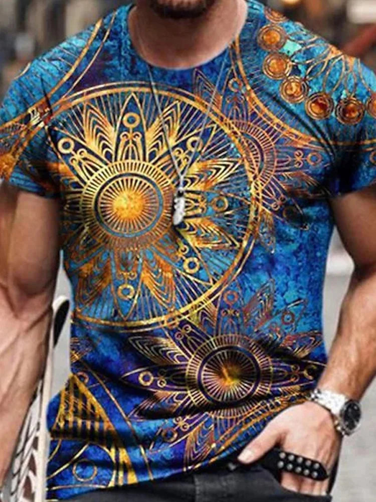 T-shirt à manches courtes pour homme, imprimé en 3D