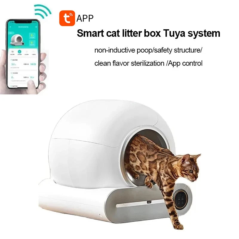 Bac à litière automatique intelligent pour chat