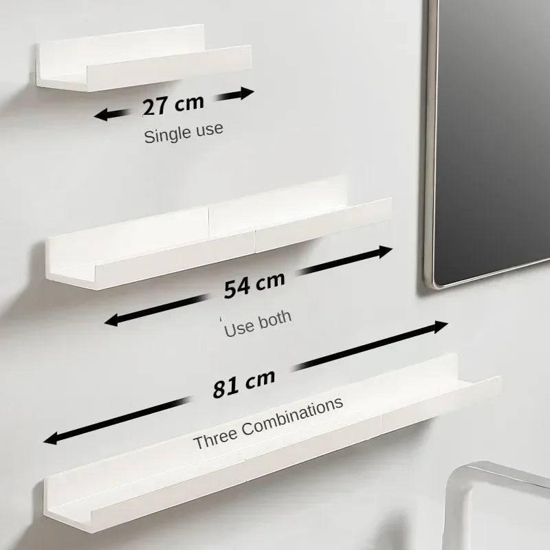 Étagère de rangement murale multifonction auto-adhésive sans perçage