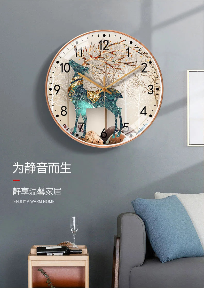 Horloge murale de 20 cm avec mécanisme silencieux