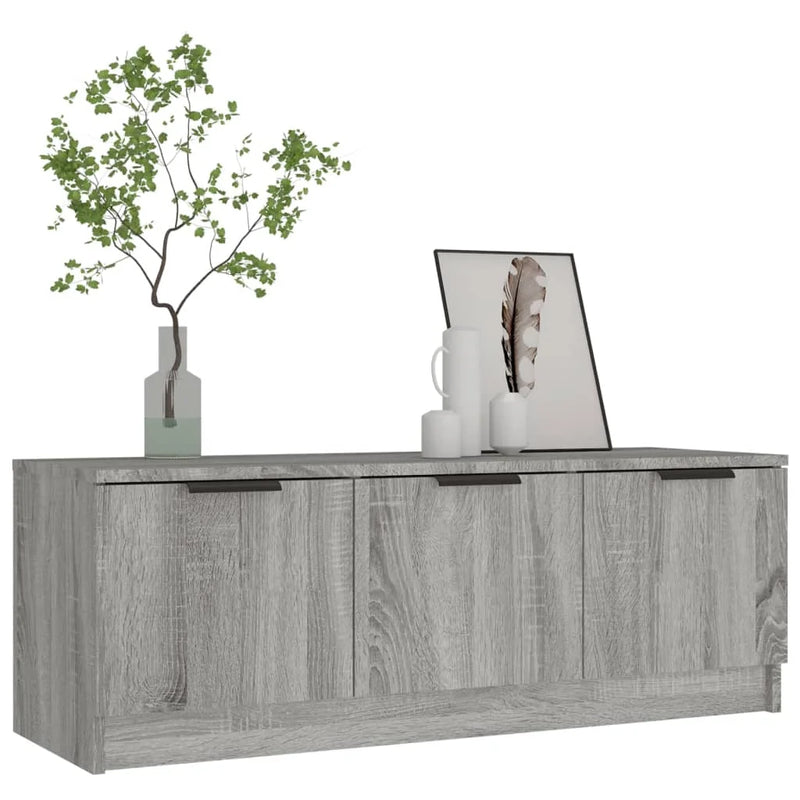 Meuble TV Sonoma Gris 102x35x36,5 cm bois