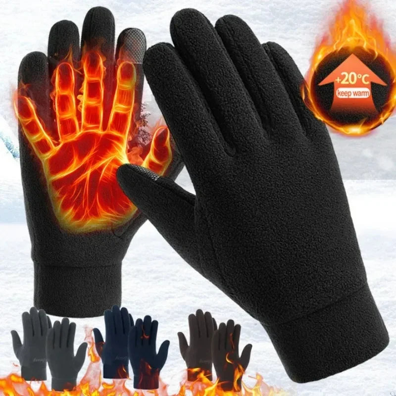 Gants d'hiver chauds en polaire pour femmes et hommes