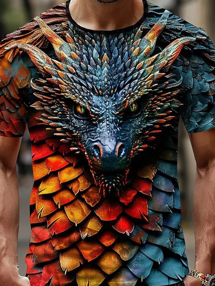 T-shirt à manches courtes pour homme, imprimé en 3D