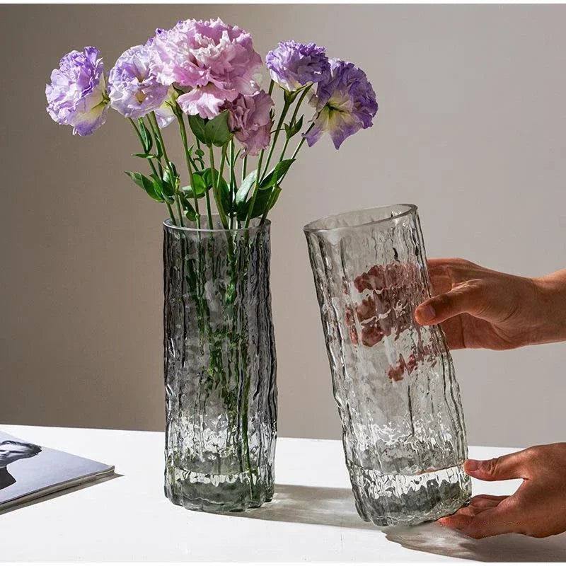 Vase en verre pour la décoration de table