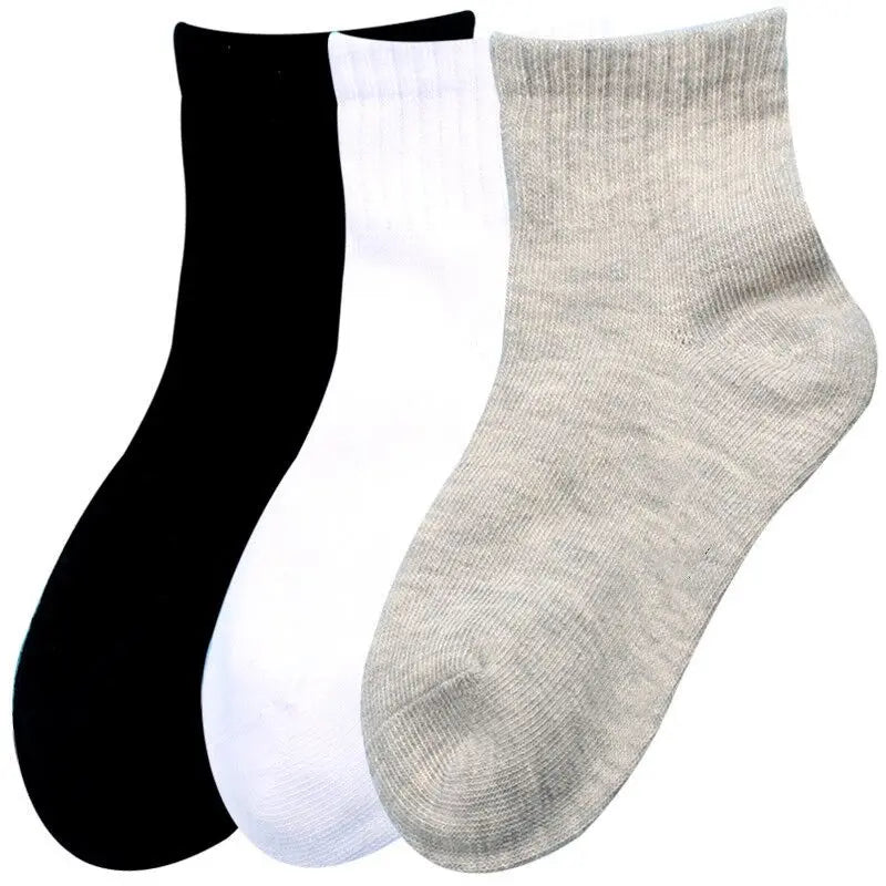 Chaussettes en coton épais blanches pour enfants