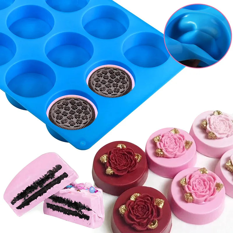 Moule en silicone pour biscuits Oreo