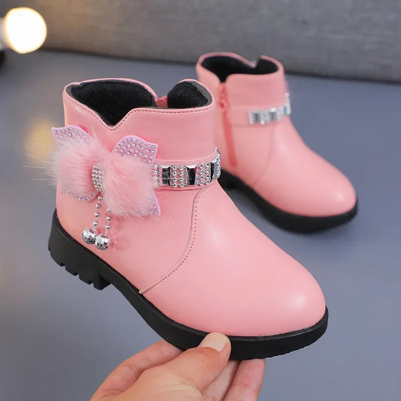 Bottines En Cuir PU fille