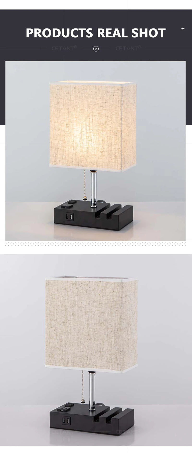 Lampe décorative en tissu E27