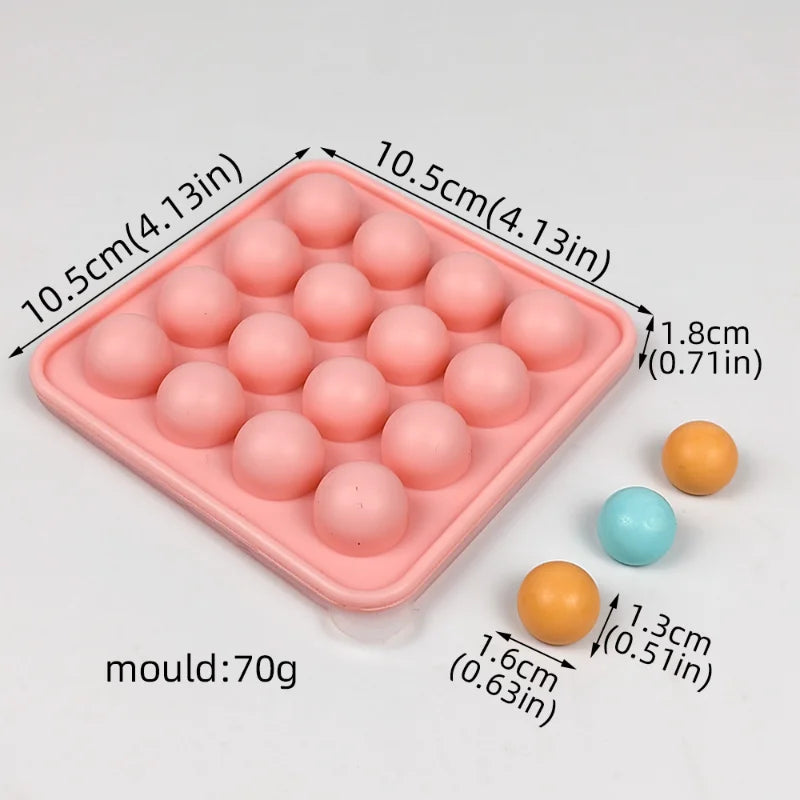 Moule en silicone rond poreux pour bonbons et chocolat avec couvercle