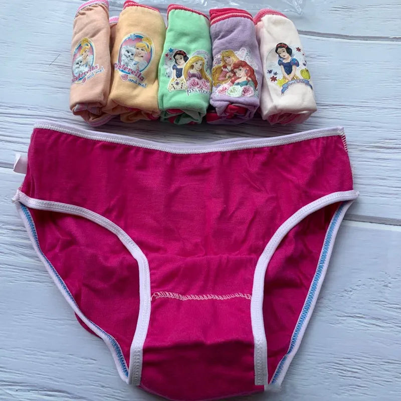 Lot de 6 sous-vêtements en coton pour fille Disney