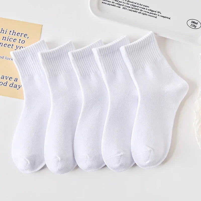 Chaussettes en coton épais blanches pour enfants