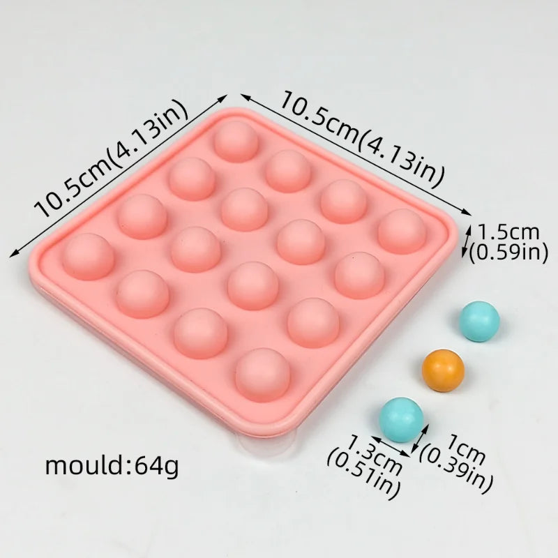 Moule en silicone rond poreux pour bonbons et chocolat avec couvercle