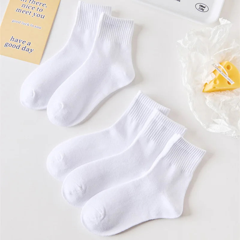 Chaussettes en coton épais blanches pour enfants