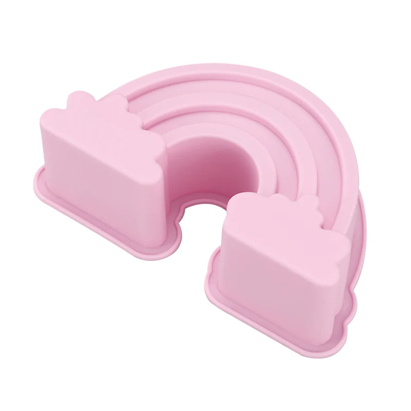 Moule à gâteau en silicone arc-en-ciel