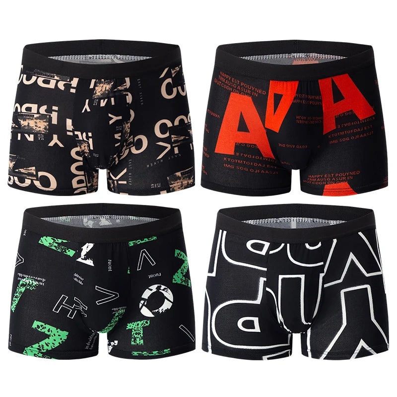 Lot de 4 boxers imprimés Hommes