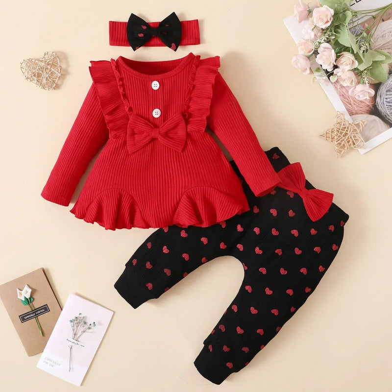 Ensemble de vêtements pour bébé fille 3 pièces