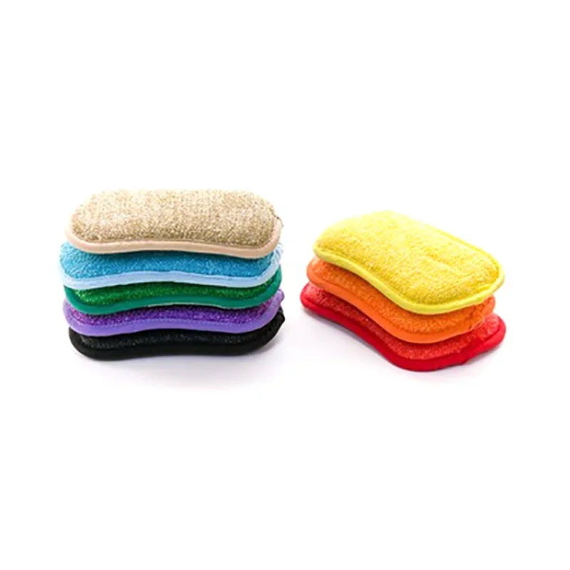 Lot de 5 ou 10 éponges à récurer pour la vaisselle, en microfibre anti-rayures, antiadhésives