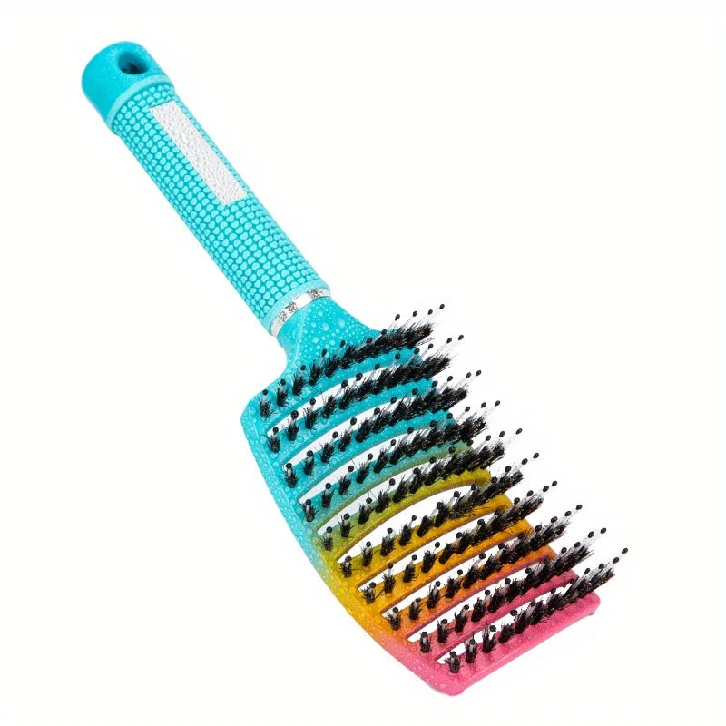 Brosse démêlante à cheveux évidée pour le massage du cuir chevel