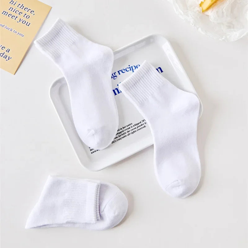 Chaussettes en coton épais blanches pour enfants