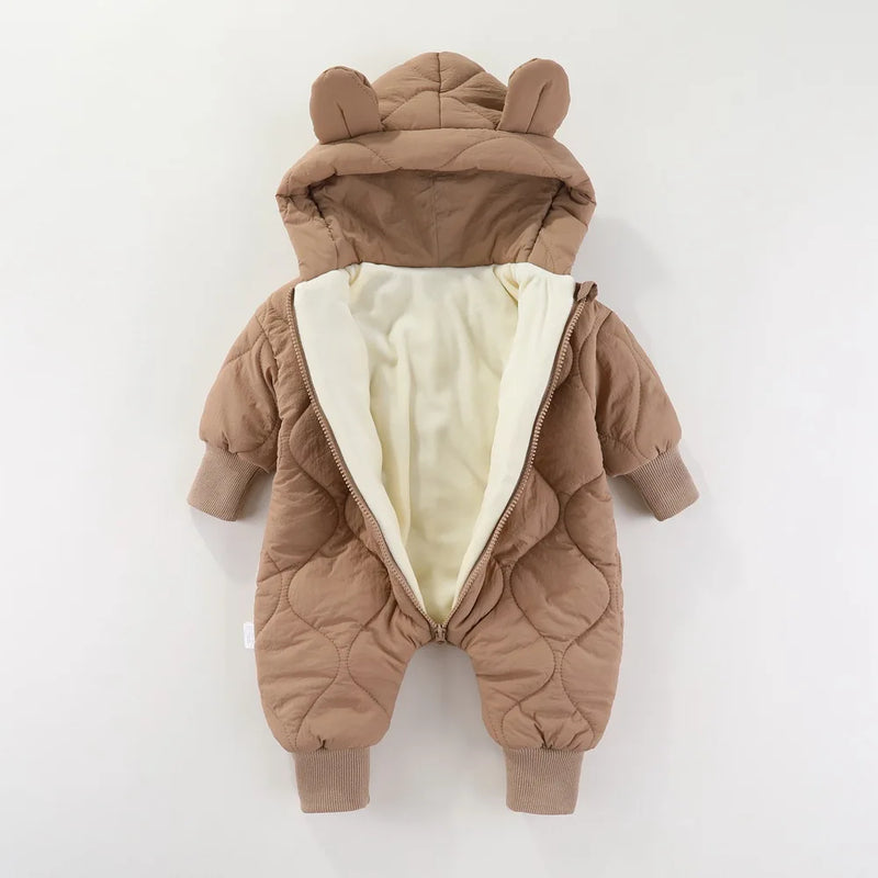 Combinaison bébé en peluche et coton épais