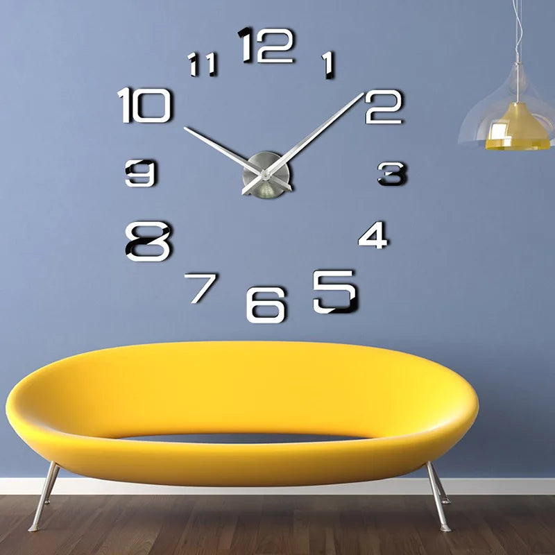 Grande horloge murale 3D DIY