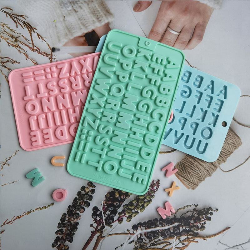 Moule en silicone pour chocolat, lettres et chiffres