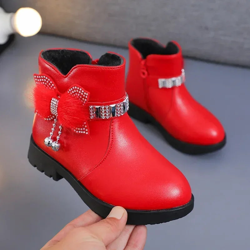 Bottines En Cuir PU fille