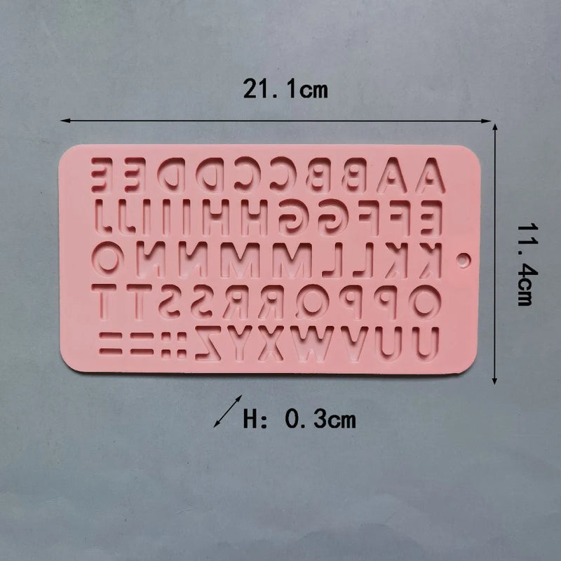 Moule en silicone pour chocolat, lettres et chiffres