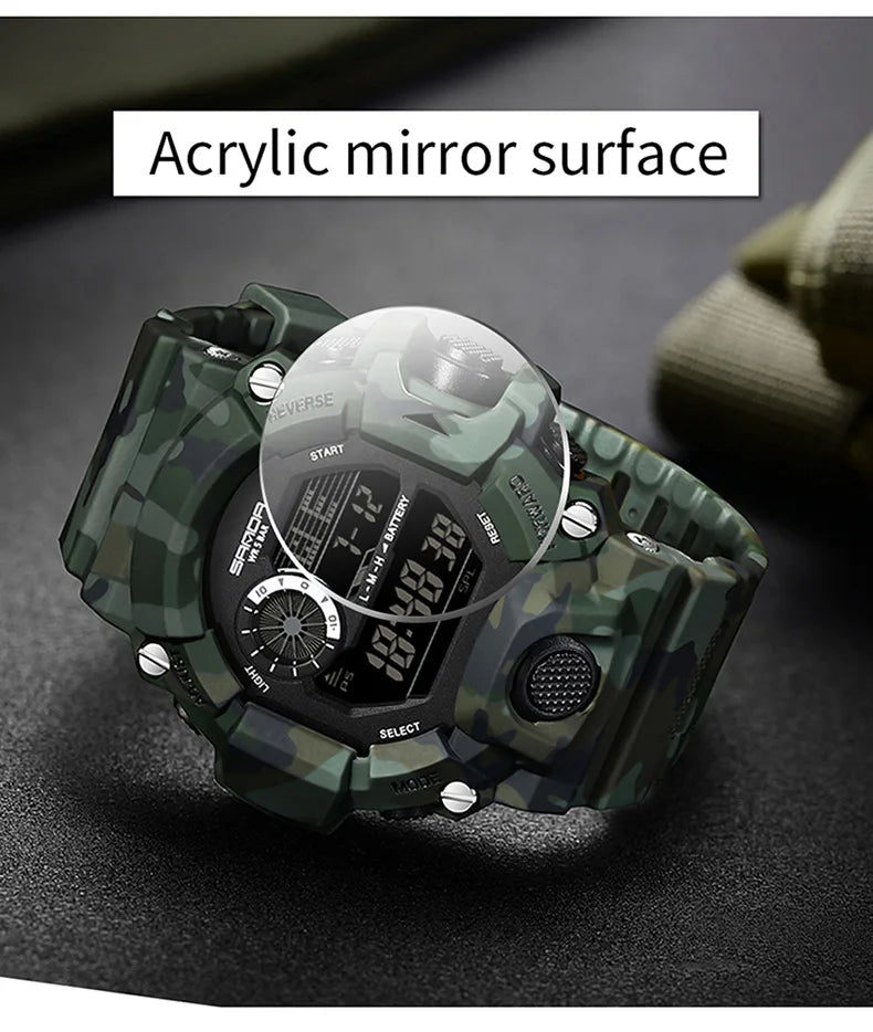 Montre électronique militaire camouflage étanche