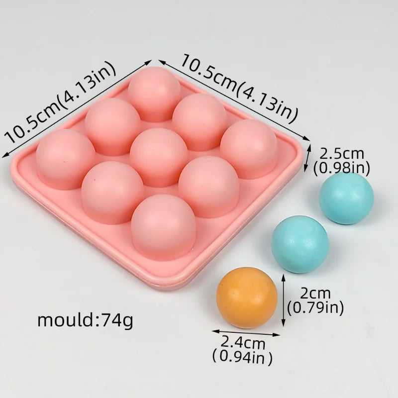 Moule en silicone rond poreux pour bonbons et chocolat avec couvercle