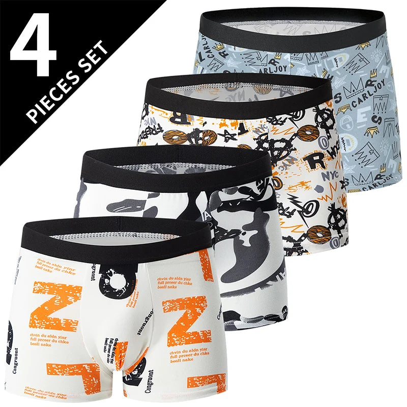 Lot de 4 boxers imprimés Hommes