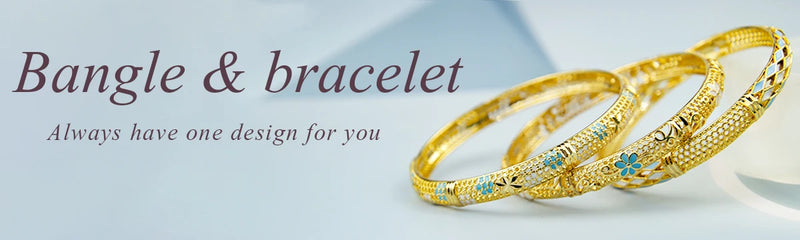 Bracelet de luxe couleur or saoudien plaqué or 21 carats